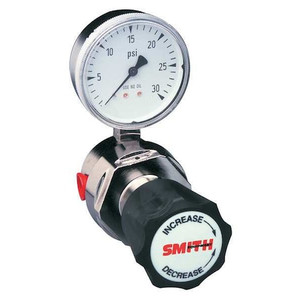 High Purity Gas Regulator Single Stage, 1/4 in NPT F, Use With: Inert, Non-Corrosive - 102-0000