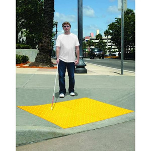 Retrofit ADA Warning Pad, Yellow, 2 x 2 ft. - 750
