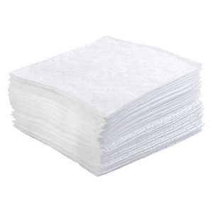 Sorbents, 41 gal, 30 in x 30 in, Oil, White, Polypropylene - OP50