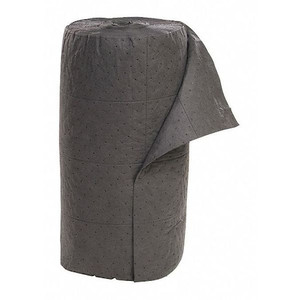 Sorbents, 39 gal, 30 in x 150 ft, Universal, Gray, Polypropylene - GRF150M