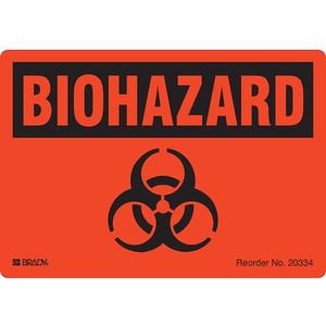 Biohazard Label, 3-1/2 In. H, 5 In. W, PK20 - 20334LS