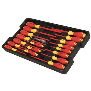 Insulated Screwdriver Set, Slotted/Phillips, 19 pcs - 32095