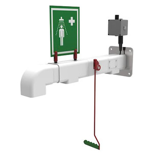 Drench Shower, Freeze Protected, Galvanizedanized Pipes, Wall Mount, 120V C1D2 - H2G-1H