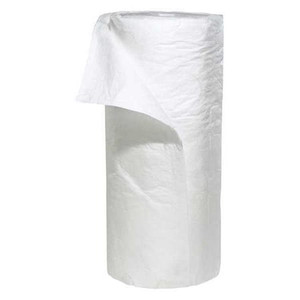 Sorbents, 63 gal, 30 in x 150 ft, Oil, White, Polypropylene - WR150H