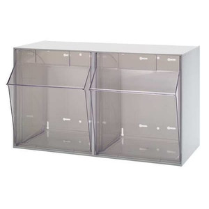 Bin Unit, 2 Tip Out Bins, White - QTB302WT