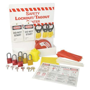 Lockout Station, Valve Lockout, 6 Padlocks - LC391E
