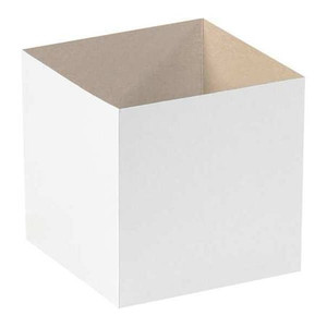 Deluxe Gift Box Bottoms, 6x6x6", White, 50PK, 6" Inside Lg, 6" Inside W, White, Fibreboard, 50 PK - DGB666W