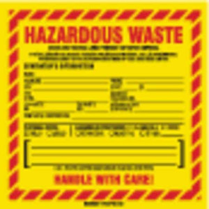 California Hazardous Waste Label, PK100 - 121152