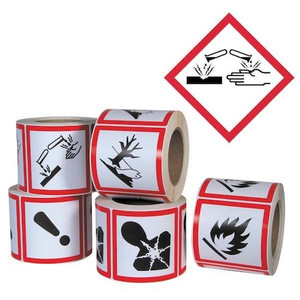 Pictogram Label, Corrosive, PK500 - GHS1260