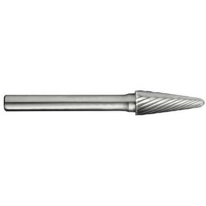 Carbide Bur, 1852 SL-4L6 CLE-SL Included Angle Bur Standard Cut 1/2"x1/4" Hardened Steel Shank - C17822