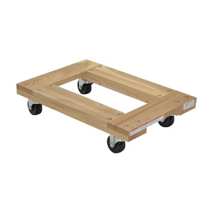 Tan Hardwood Dolly-Open Deck 900 lb Capacity Non-Marking 16 x 24 - HDOF-1624-9-NM Tan Hardwood Dolly-Open Deck 900 lb Capacity Non-Marking 16 x 24 - HDOF-1624-9-NM