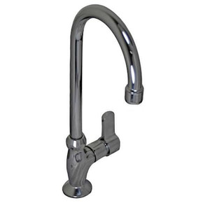 Manual, Single Hole Only Mount, Commercial 1 Hole Gooseneck Bar Faucet - 7100241H.002
