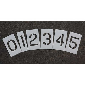 Pavement Stencil, 10 in, Number Kit, 1/16 - STL-116-8100