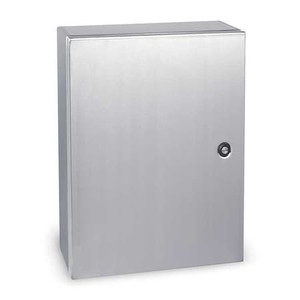 304 Stainless Steel Electrical Enclosures, 16 in H, 6 in D, 12 in W, NEMA 4X, Hinged - N412161206SSC