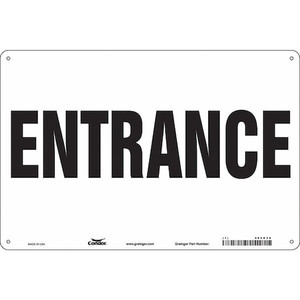 ENTRANCE, 36 in W x 24 in H, Horizontal Rectangle, Aluminum, 480K28 - 480K28