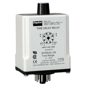 Time Delay Rlay, 240VAC, 10A, DPDT, 1.8 sec. - 24EN78