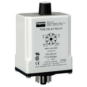 Time Delay Relay, 24VAC/DC, 10A, DPDT - 24EP07
