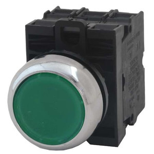 Illuminated Push Button, 22mm, Green - M22M-DL-G-K20-G