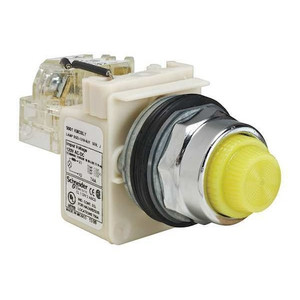 Push to Test Pilot Light, Yellow, LED - 9001KT38LYY31