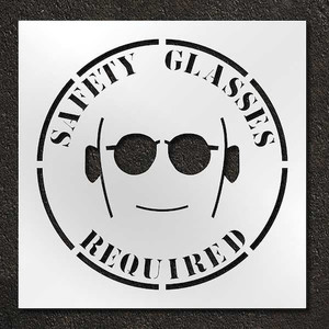 Stencil, Safety Glasses Required, 42 in - STL-116-14810