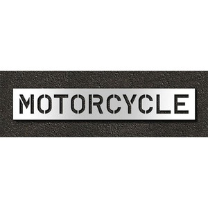 Pavement Stencil, Motorcycle, 10 in - STL-116-71016