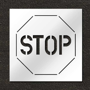 Stencil, Stop, 30 in - STL-116-13001