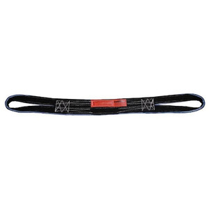 Web Sling, Type 6, 4 ft L, 4 in W, Polyester, Black - RE2804TX4