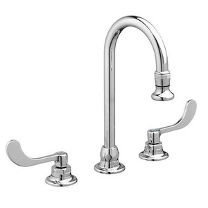 Manual 8" Mount, 3 Hole Gooseneck Kitchen/Bathroom Faucet, Chrome - 6540171.002