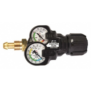 Flow Gauge Regulator Single Stage, CGA 580, Use With: Argon - 0781-3641