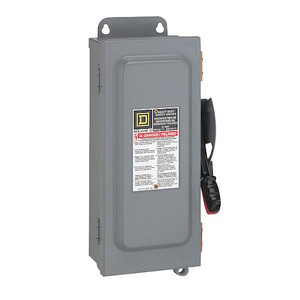 Nonfusible Safety Switch, Heavy Duty, 600V AC, 3PDT, 100 A, NEMA 12 - DTU363AWK