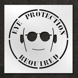 Stencil, Eye Protection Required, 42 in - STL-116-14809