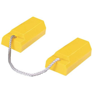 Airplane Chock, 3 In H, Urethane, Yellow, PR - AC3512-P