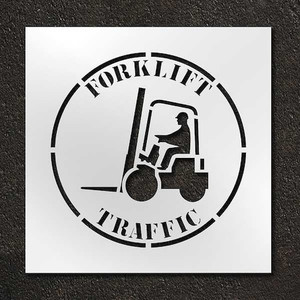 Stencil, Fork Lift Traffic Area, 24 in - STL-116-12402