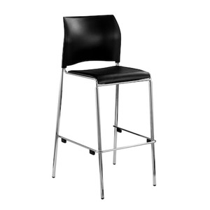Cafe Bar Stool, Vinyl Seat, Black - 8710B-11-10 Cafe Bar Stool, Vinyl Seat, Black - 8710B-11-10
