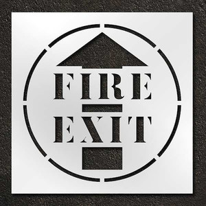 Stencil, Fire Exit, 42 in - STL-116-14806