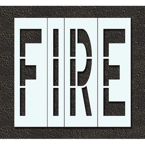 Pavement Stencil, Fire, 96 in - STL-116-79601