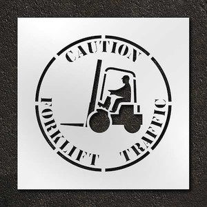 Stencil, Caution Forklift Traffic, 24 in - STL-116-12415