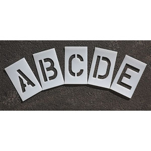 Pavement Stencil, 6 in, Alphabet Kit, 1/16 - STL-116-8065