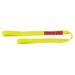 Web Sling, Type 3, 19 ft L, 3 in W, Nylon, Yellow - EE2803NFX19