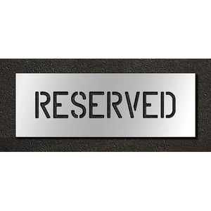 Pavement Stencil, Reserved, 4 in - STL-116-70433