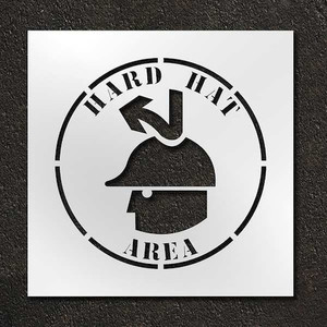 Stencil, Hard Hat Area, 24 in - STL-116-12413