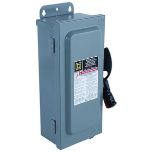 Nonfusible Safety Switch, Heavy Duty, 600V AC/DC, 4PST, 100 A, NEMA 1 - HU463