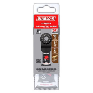 Diablo Starlock 1-1/4 in. W Bi-Metal Curved Contact Edge Oscillating Blade Clean Wood 10 pk - DOS125JBW10 Diablo Starlock 1-1/4 in. W Bi-Metal Curved Contact Edge Oscillating Blade Clean Wood 10 pk - DOS125JBW10
