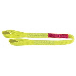 Web Sling, Type 4, 19 ft L, 4 in W, Polyester, Yellow - EE1804DTX19