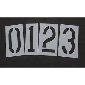 Pavement Stencil, 36 in, Number Kit, 1/16, STL-116-8360W - STL-116-8360W