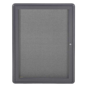 Enclosed Fabric Bulletin Board 24"x34", Black - OVG1-F91