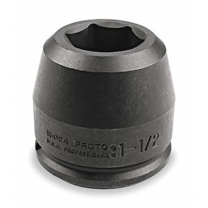 1 1/2 in Drive Impact Socket 2 3/16 in Size, Standard Socket, black oxide - J15035