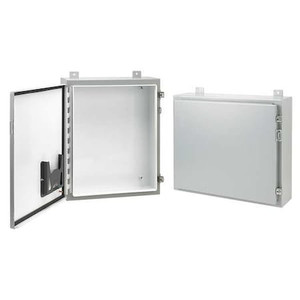 Carbon Steel Electrical Enclosures, 20 in H, 6 in D, 16 in W, NEMA 12, Hinged - A201606LP
