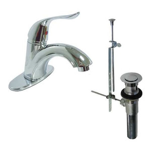 Manual Single Hole Mount, 1 Hole Low Arc Bathroom Faucet, Chrome - 77-1903