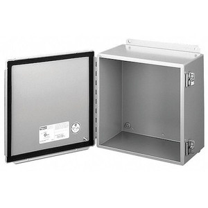 Carbon Steel Electrical Enclosures, 14 in H, 6 in D, 12 in W, NEMA 12, Hinged - A1412CH